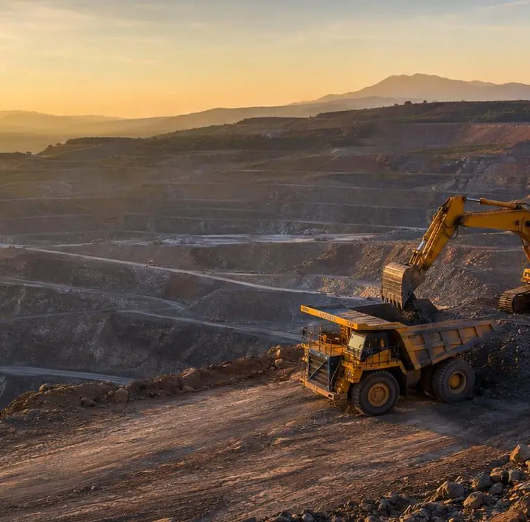 Open pit mining landscape