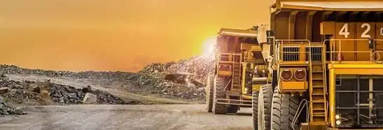 Heavy equipment at mining site